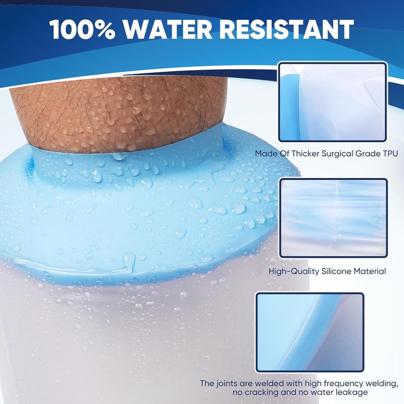 chufa Waterproof Foot Cover for Shower Adult, Ankle Wound Protector Bath Adult Watertight Cast Bag Showering for Surgery Foot, Soft Comfortable Ankle Cast Cover, Reusable Cast Protector - Image 5
